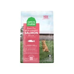Open Farm Grain Free Cat Dry Food 28 Open Farm Grain Free Cat Dry Food -Pet Sales Store 12230 OF Cat WildSalmon 2LB Front
