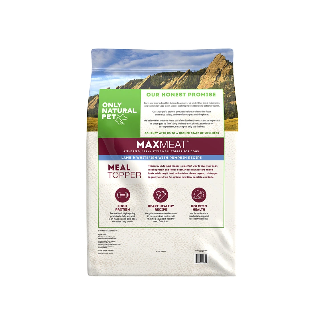 Only Natural Pet MaxMeat Lamb & Whitefish With Pumpkin Recipe Air-Dried Dog Food Topper 2 Only Natural Pet MaxMeat Lamb & Whitefish With Pumpkin Recipe Air-Dried Dog Food Topper - Image 2