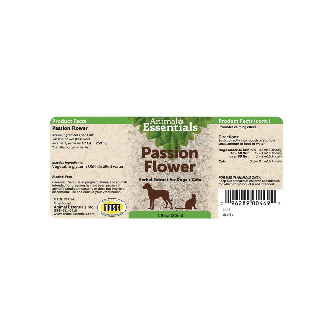 Animal Essentials Passion Flower Herbal Extract Liquid For Dogs & Cats 2 Animal Essentials Passion Flower Herbal Extract Liquid For Dogs & Cats - Image 2