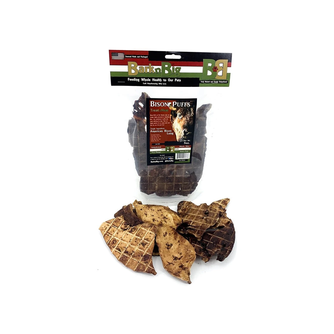 BarkNBig Dehydrated Bison Lung Dog Chew 1 BarkNBig Dehydrated Bison Lung Dog Chew