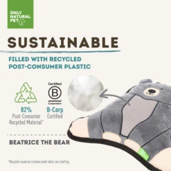 Only Natural Pet Mountain Friends Recycled Plush Dog Toys -Pet Sales Store BeatricetheBearMountainFriendsPlushDogToySustainable
