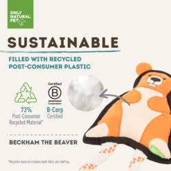 Only Natural Pet Mountain Friends Recycled Plush Dog Toys -Pet Sales Store BeckhamtheBeaverMountainFriendsPlushDogToySustainable