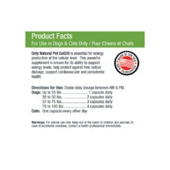 Only Natural Pet Ubiquinone CoQ10 Supplement For Dogs & Cats -Pet Sales Store COQ10 Dosage