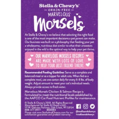 Stella & Chewy's Marvelous Morsels Cat Food Case Of 12 -Pet Sales Store CatWet MarvelousMorsels ChickenSalmon Back
