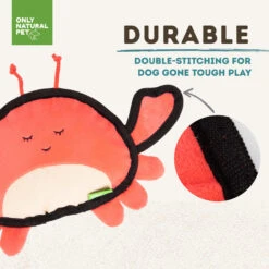 Only Natural Pet Sea Creatures Recycled Plush Dog Toys -Pet Sales Store ClaratheCrabSeaCreaturesPlushDogToyDurable