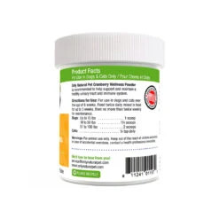 Only Natural Pet Cranberry Wellness Extract Supplement For Dogs & Cats 11 Only Natural Pet Cranberry Wellness Extract Supplement For Dogs & Cats -Pet Sales Store Cranberry Wellness Tub Dosage