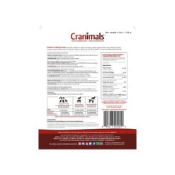 Cranimals Original Urinary Tract Organic Cranberry Extract Supplement For Dogs & Cats -Pet Sales Store CranimalsOriginalUrinaryTractPetSupplementBackofBag 1