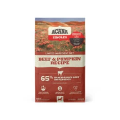 ACANA Singles Limited Ingredient Diet Grain-Free Dry Dog Food -Pet Sales Store DS ACANA Singles Dog Beef 26 Pumpkin Recipe Front 25lb