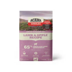 ACANA Singles Limited Ingredient Diet Grain-Free Dry Dog Food -Pet Sales Store DS ACANA Singles Dog Lamb 26 Apple Recipe Front 13lb