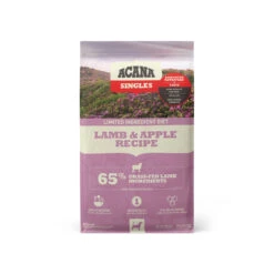 ACANA Singles Limited Ingredient Diet Grain-Free Dry Dog Food -Pet Sales Store DS ACANA Singles Dog Lamb 26 Apple Recipe Front 25lb