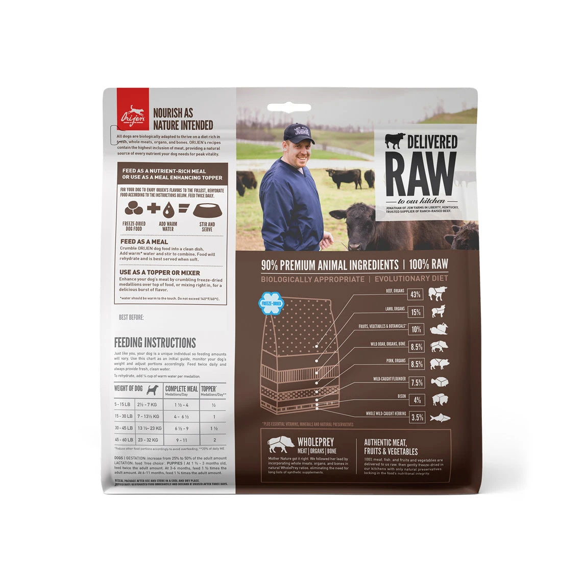 Orijen Grain-Free Freeze-Dried Dog Food 8 Orijen Grain-Free Freeze-Dried Dog Food - Image 8