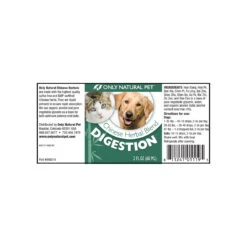 Only Natural Pet Digestion Chinese Herbal Blend Formula For Dogs & Cats -Pet Sales Store Digestion Label