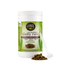 Earth Animal Daily Raw Food Nutritional Supplement Powder For Cats & Dogs -Pet Sales Store EarthAnimalDailyRawFoodSupplementwithScoop