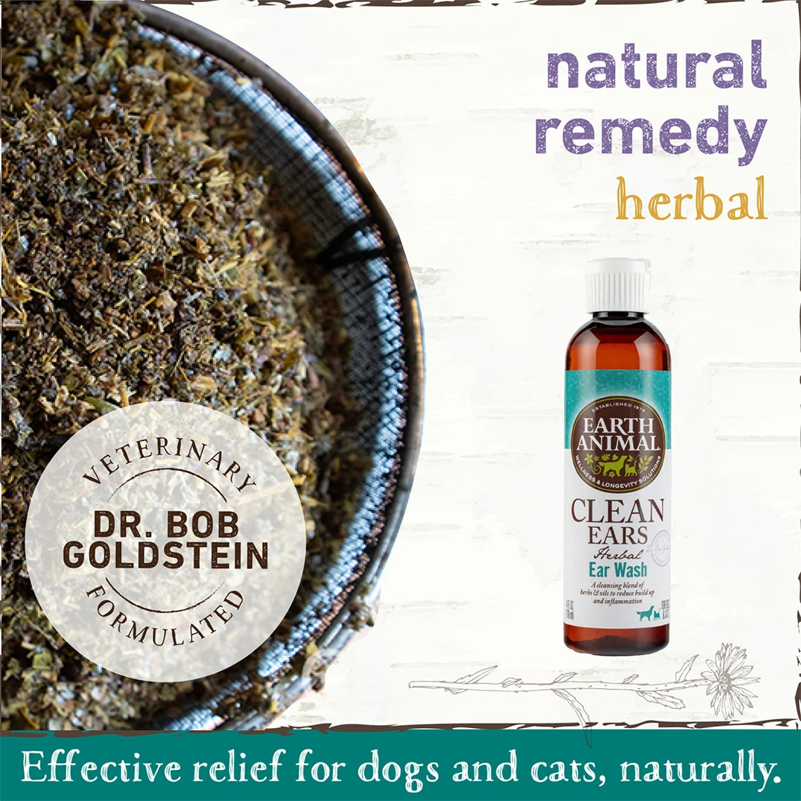Earth Animal Herbal Topical Remedies Clean Ears Wash For Dogs 3 Earth Animal Herbal Topical Remedies Clean Ears Wash For Dogs - Image 3