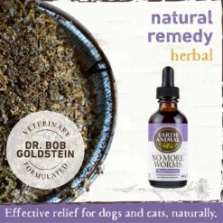 Earth Animal Organic Herbal Remedies No More Worms Tincture For Dogs -Pet Sales Store EarthAnimal Worms Alt1