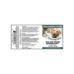 Only Natural Pet Eye & Upper Respiratory Homeopathic Remedy For Dogs & Cats -Pet Sales Store Eye Upper Respiratory Homeopathic Label