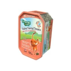 Emerald Pet Grain-Free Dental Treats For Cats 11 Emerald Pet Grain-Free Dental Treats For Cats -Pet Sales Store FD Tub Salmon Upright