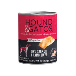 Hound & Gatos Canned Dog Food -Pet Sales Store HG DogCan SalmonLambLiver rgb