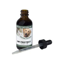 Only Natural Pet HW Protect Liquid Herbal Formula For Dogs & Cats -Pet Sales Store HW Protect 4 oz Bottle w Dropper