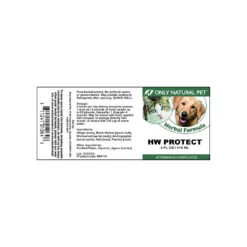 Only Natural Pet HW Protect Liquid Herbal Formula For Dogs & Cats -Pet Sales Store HW Protect 4 oz Label