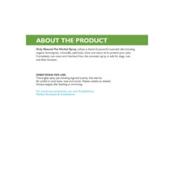 Only Natural Pet EasyDefense Herbal Essential Oil Flea & Tick Spray For Dogs & Cats -Pet Sales Store Herbal Flea Tick Spray Product Facts