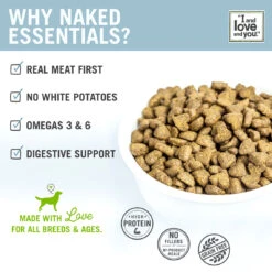 I And Love And You Naked Essentials Dry Dog Food 14 I And Love And You Naked Essentials Dry Dog Food -Pet Sales Store IandloveandyouNakedEssetialsLamb BisonDog4lbProductFacts
