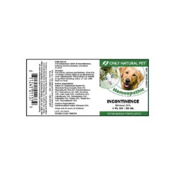 Only Natural Pet Incontinence Homeopathic Remedy -Pet Sales Store Incontinence Homeopathic Label