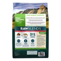 Only Natural Pet Raw Blends Digestive Care Dog Food For Sensitive Stomachs 8 Only Natural Pet Raw Blends Digestive Care Dog Food For Sensitive Stomachs -Pet Sales Store OnlyNaturalPetRawBlendsDigestiveFormulaRawInclusionDryDogFood4lbBackofBag