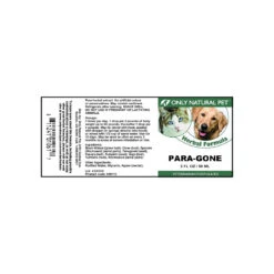 Only Natural Pet Para-Gone Herbal Formula -Pet Sales Store Para Gone Label 2 oz