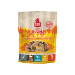 Plato Original Real Strips Meat Bars Soft Treats For Dogs -Pet Sales Store Plato Jerky TurkeyPumpkin Front