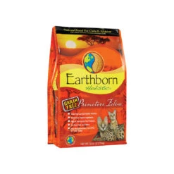 Earthborn Holistic Grain-Free Natural Dry Cat & Kitten Food -Pet Sales Store Primitive Feline Cat Food 5 lb Bag Left Angle