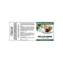 Only Natural Pet Relaxi-Herb Herbal Formula -Pet Sales Store Relaxi Herb 4 oz Label