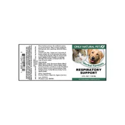 Only Natural Pet Respiratory Support Herbal Formula -Pet Sales Store Respiratory Support 4 oz Label