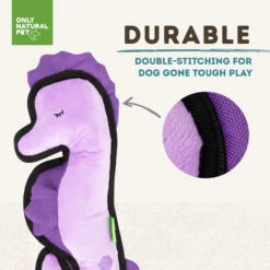 Only Natural Pet Sea Creatures Recycled Plush Dog Toys -Pet Sales Store SedgwicktheSeahorseSeaCreaturesPlushDogToyDurable