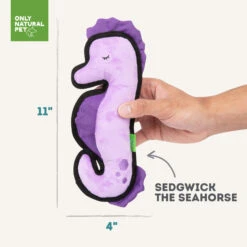 Only Natural Pet Sea Creatures Recycled Plush Dog Toys -Pet Sales Store SedgwicktheSeahorseSeaCreaturesPlushDogToySize