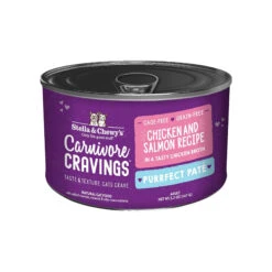 Stella & Chewy's Carnivore Cravings Purrfect Pate Chicken & Salmon Wet Cat Food -Pet Sales Store Stella Chewy sCarnCravPurrPateChicken Salmon5.2ozCan
