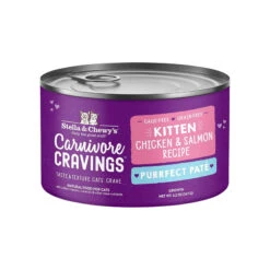 Stella & Chewy's Carnivore Craving Purrfect Pate Chicken & Salmon Kitten Wet Food -Pet Sales Store Stella Chewy sCarnCravPurrPateKittenChicken Salmon5.2ozCan