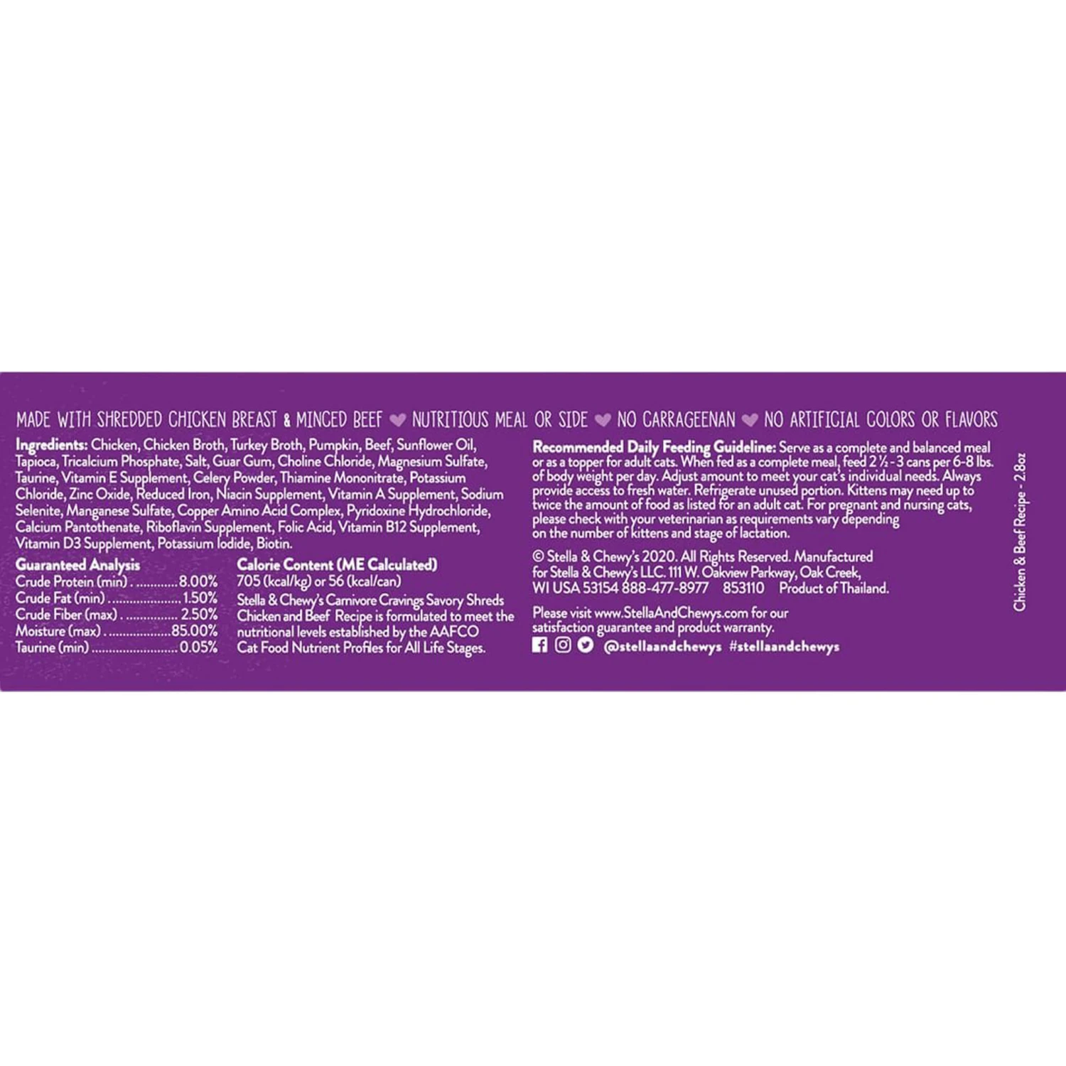 Stella & Chewy's Carnivore Cravings Savory Shreds Chicken & Beef Wet Cat Food 2 Stella & Chewy's Carnivore Cravings Savory Shreds Chicken & Beef Wet Cat Food - Image 2