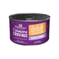 Stella & Chewy's Carnivore Cravings Savory Shreds Chicken & Beef Wet Cat Food 6 Stella & Chewy's Carnivore Cravings Savory Shreds Chicken & Beef Wet Cat Food -Pet Sales Store Stella Chewy sCarnCravSavoryShredsChicken Beef5.2ozCan