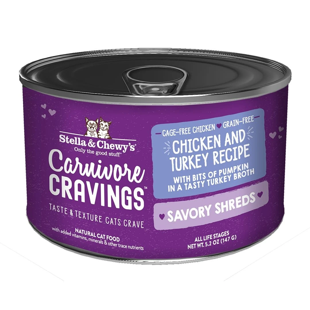 Stella & Chewy's Carnivore Cravings Savory Shreds Chicken & Turkey Wet Cat Food 3 Stella & Chewy's Carnivore Cravings Savory Shreds Chicken & Turkey Wet Cat Food - Image 3