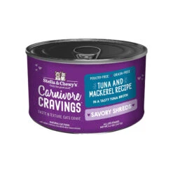Stella & Chewy's Carnivore Cravings Savory Shreds Tuna & Mackerel Wet Cat Food 7 Stella & Chewy's Carnivore Cravings Savory Shreds Tuna & Mackerel Wet Cat Food -Pet Sales Store Stella Chewy sCarnCravSavoryShredsTuna Mackerel5.2ozCan