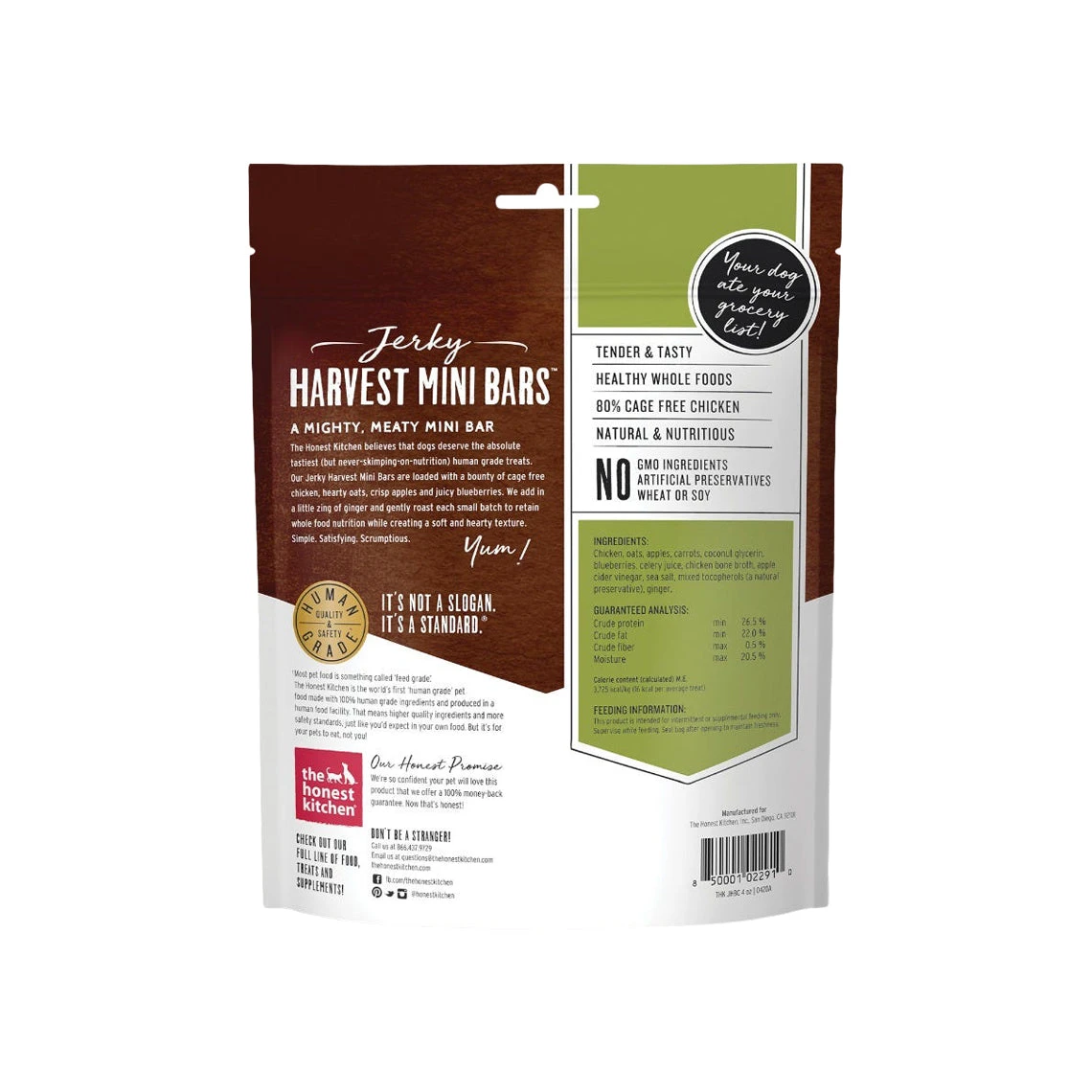 The Honest Kitchen Jerky Harvest Mini Bars 4 Oz Treats For Dogs 5 The Honest Kitchen Jerky Harvest Mini Bars 4 Oz Treats For Dogs - Image 5