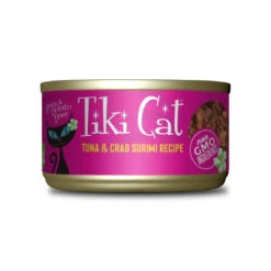 Tiki Cat Grill Canned Shredded Stew Cat Food -Pet Sales Store TikiCat TunaCrabSurimi 2.8oz Front
