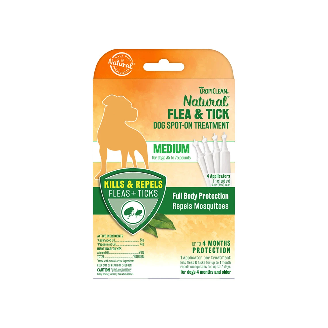 Tropiclean Natural Flea & Tick Spot On Treatment For Dogs 3 Tropiclean Natural Flea & Tick Spot On Treatment For Dogs - Image 3