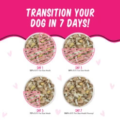Weruva BFF Best Fido Friend Wet Dog Food -Pet Sales Store WeruvaBFFBestFidoFriendWetDogFoodI minLuckwithRice BreastofDuckTransitionInfographic