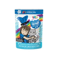 Best Feline Friend BFF Oh My Gravy! Grain-Free Wet Cat Food Pouches -Pet Sales Store Weruva OMG ChickShrimp CiaoBaby Front