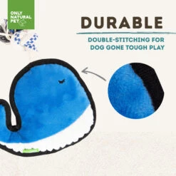 Only Natural Pet Sea Creatures Recycled Plush Dog Toys -Pet Sales Store WinstontheWhaleSeaCreaturesPlushDogToyDurable