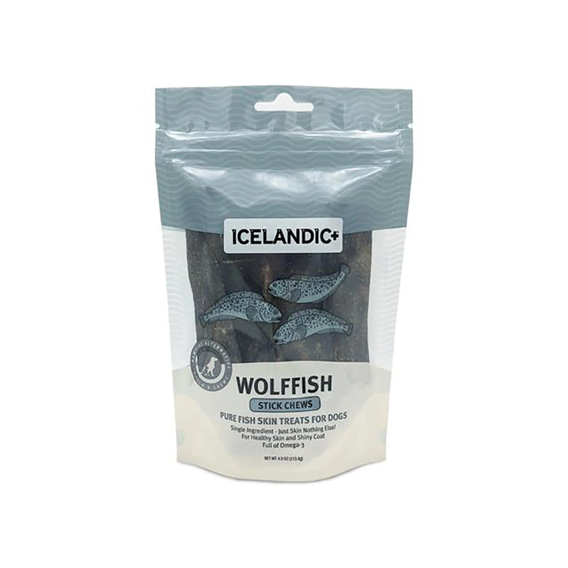 Icelandic+ Single Ingredient Wolffish Chews For Dogs 1 Icelandic+ Single Ingredient Wolffish Chews For Dogs
