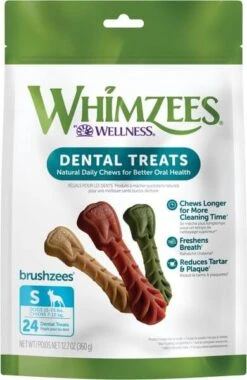 Whimzees Vegetarian Dental Chews For Dogs -Pet Sales Store brushzeessmall
