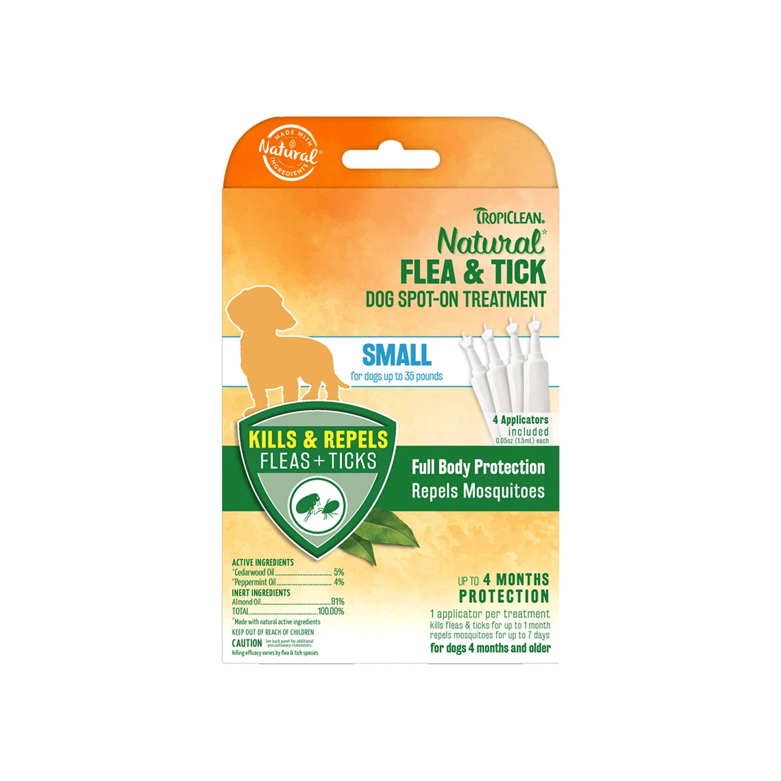 Tropiclean Natural Flea & Tick Spot On Treatment For Dogs 1 Tropiclean Natural Flea & Tick Spot On Treatment For Dogs